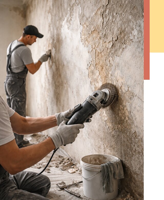 Снятие и удаление краски со стен в Ишимбае от 2130 руб. — ОТДЕЛОЧНИК-Шмб