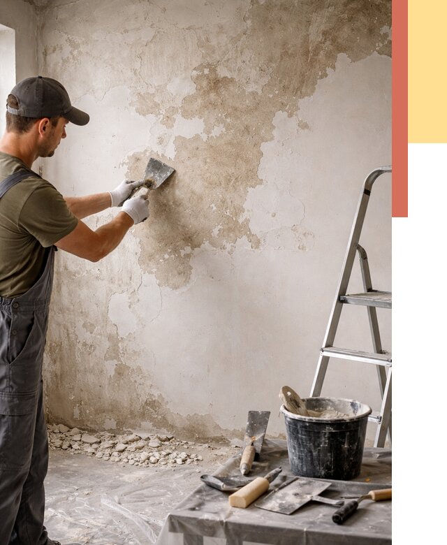 Снятие старой шпаклевки в Ишимбае от 1876 руб. — быстро и недорого | ОТДЕЛОЧНИК-Шмб