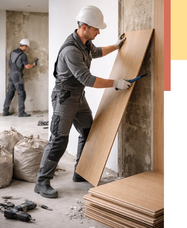 Демонтаж стеновых панелей в Ишимбае от 3549 руб. за м² быстро и недорого | ОТДЕЛОЧНИК-Шмб