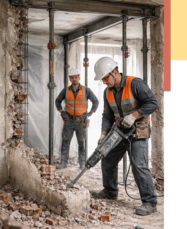 Снос несущих стен в Ишимбае от 10395 руб. — демонтаж несущей стены под ключ | ОТДЕЛОЧНИК-Шмб