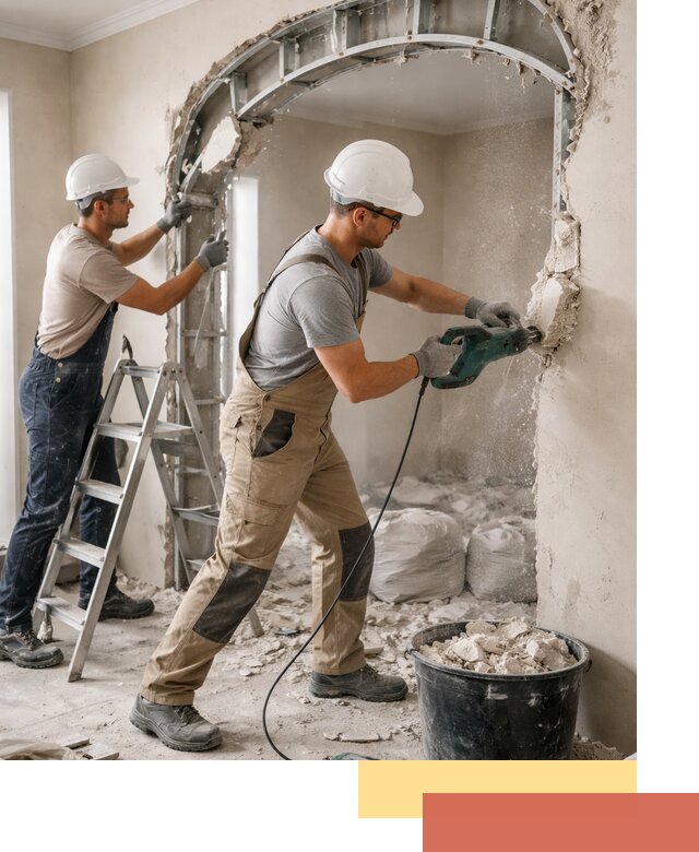 Демонтаж гипсокартонной арки в Ишимбае быстро и аккуратно