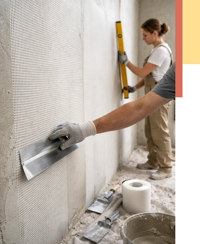 Армирование стен стеклосеткой в Ишимбае от 3245 руб. под ключ | ОТДЕЛОЧНИК-Шмб