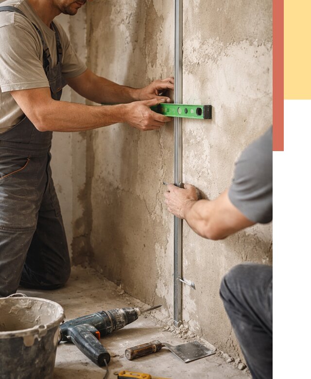 Установка штукатурных маяков в Ишимбае от 7099 руб. — быстро и недорого | ОТДЕЛОЧНИК-Шмб