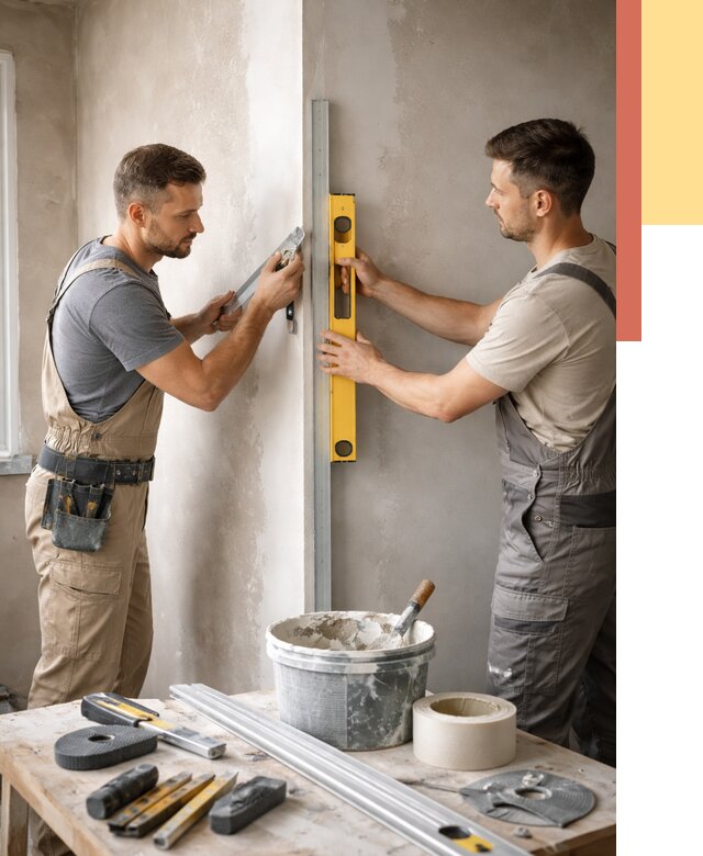 Выведение углов стен в Ишимбае от 1876 руб. быстро и недорого | ОТДЕЛОЧНИК-Шмб