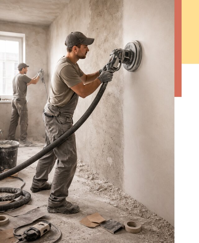 Шлифовка стен в Ишимбае от 1217 руб/м2 — быстро и недорого | ОТДЕЛОЧНИК-Шмб