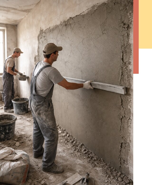 Цементная штукатурка стен в Ишимбае от 4563 руб/м2 — быстро и недорого | ОТДЕЛОЧНИК-Шмб