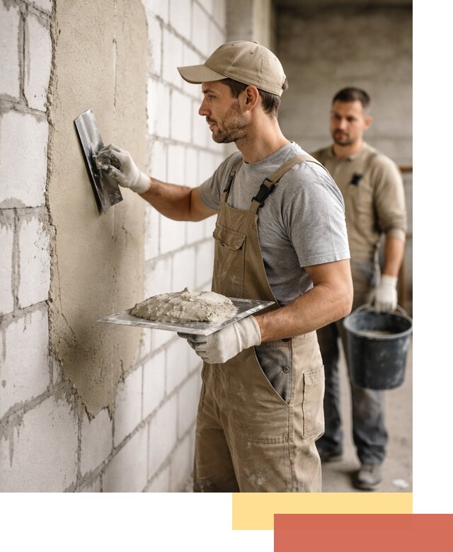 Штукатурка стен из газобетона в Ишимбае под ключ