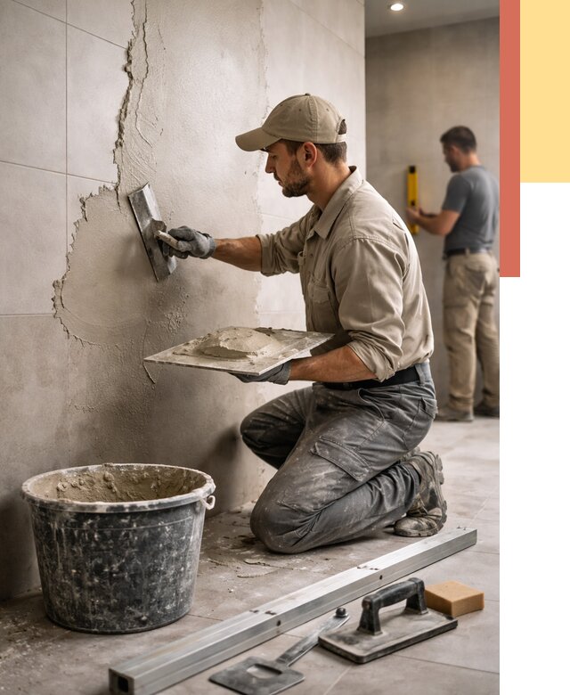 Штукатурка стен в ванной в Ишимбае от 4563 руб./м² — выравнивание под ключ | ОТДЕЛОЧНИК-Шмб