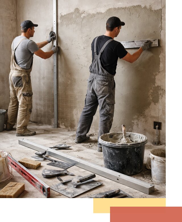 Профессиональная штукатурка стен под плитку в Ишимбае
