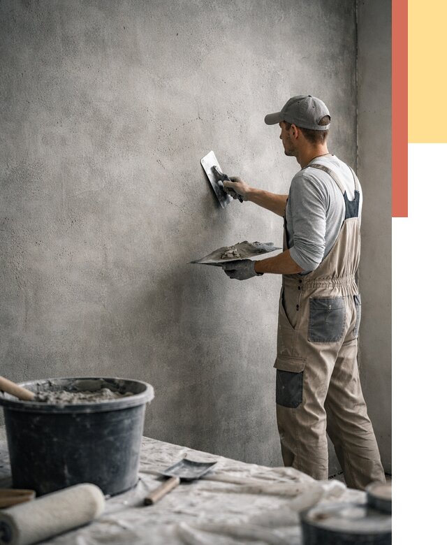 Декоративная штукатурка под бетон в Ишимбае от 2535 руб./м² — нанесение под ключ | ОТДЕЛОЧНИК-Шмб