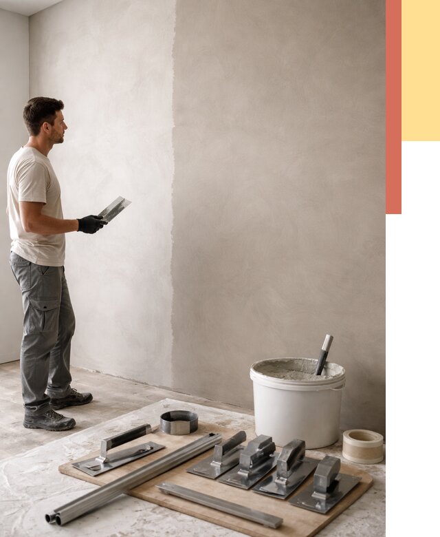 Нанесение микроцемента на стены в Ишимбае от 3245 руб./м2 под ключ | ОТДЕЛОЧНИК-Шмб