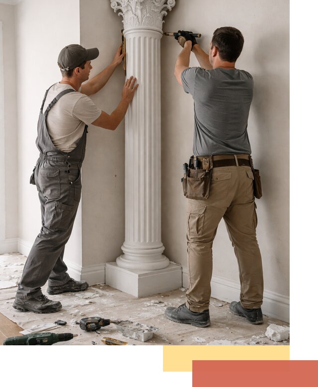 Установка декоративных колонн в Ишимбае под ключ