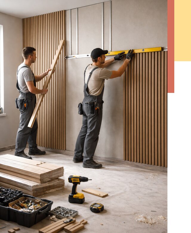 Монтаж реечных панелей на стены в Ишимбае от 1217 руб. — быстро и недорого | ОТДЕЛОЧНИК-Шмб