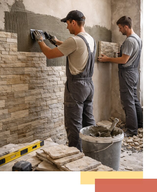 Монтаж искусственного камня в Ишимбае — облицовка стен и фасадов