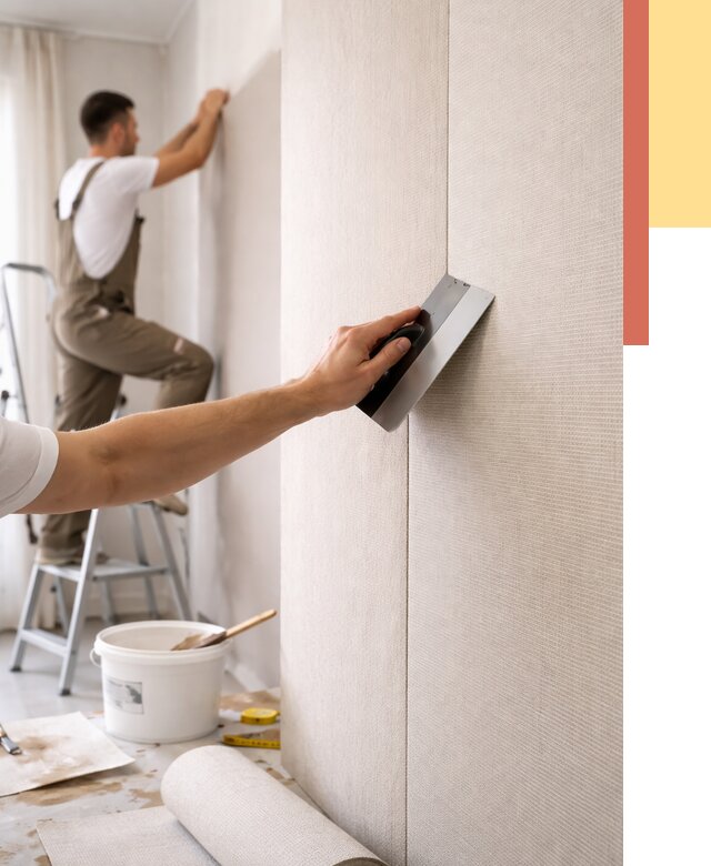 Поклейка текстильных обоев в Ишимбае от 4563 руб. под ключ | ОТДЕЛОЧНИК-Шмб