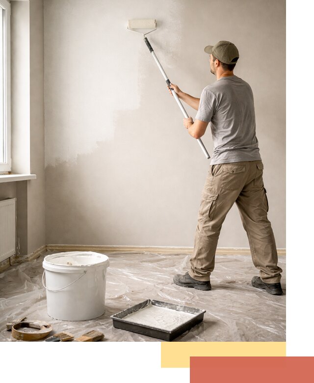 Покраска стен латексной краской в Ишимбае качественно и быстро