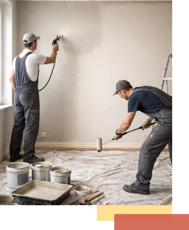 Покраска стен моющейся краской и защита поверхностей в Ишимбае