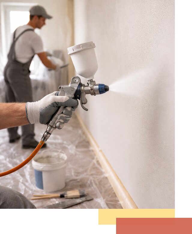 Покраска стен краскопультом в Ишимбае быстро и качественно