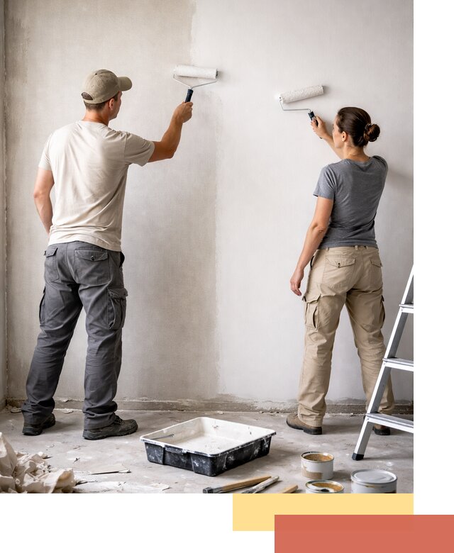 Окраска стен по стеклохолсту в Ишимбае качественно и долговечно