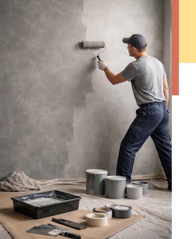 Покраска стен под бетон в Ишимбае от 659 руб. за м2 — быстро и недорого | ОТДЕЛОЧНИК-Шмб