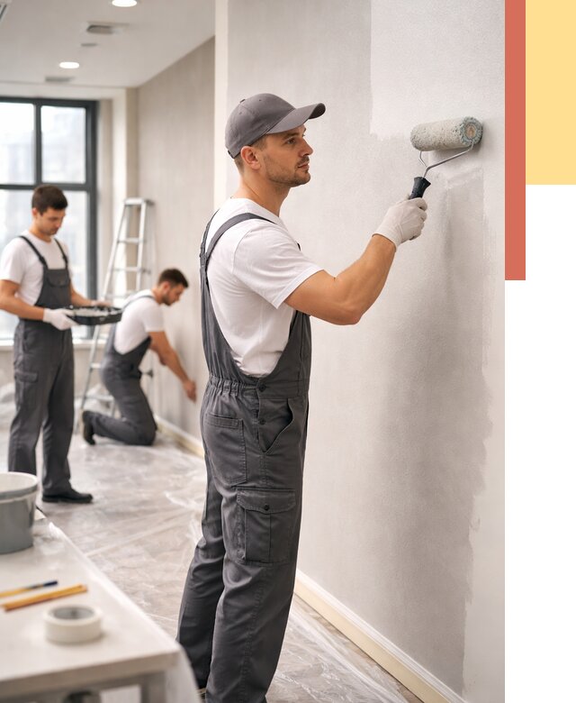 Покраска стен в офисе в Ишимбае от 8620 руб. — быстро и недорого | ОТДЕЛОЧНИК-Шмб