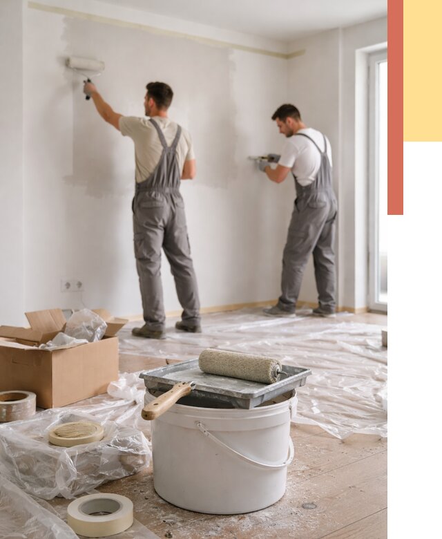 Покраска стен в квартире в Ишимбае от 2535 руб/м2 — быстро и недорого | ОТДЕЛОЧНИК-Шмб