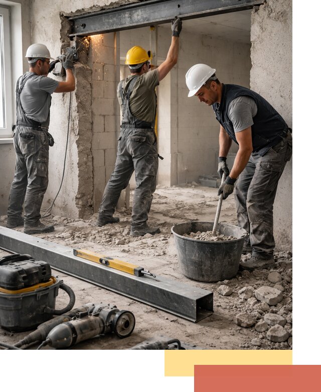 Создание проемов в стенах и несущих конструкциях в Ишимбае