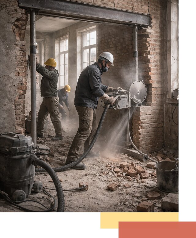 Прорезка проема в стене под дверной или оконный проем в Ишимбае