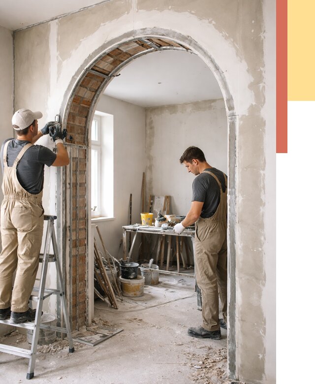 Устройство арочного проема в Ишимбае от 9634 руб. под ключ — быстро и недорого | ОТДЕЛОЧНИК-Шмб