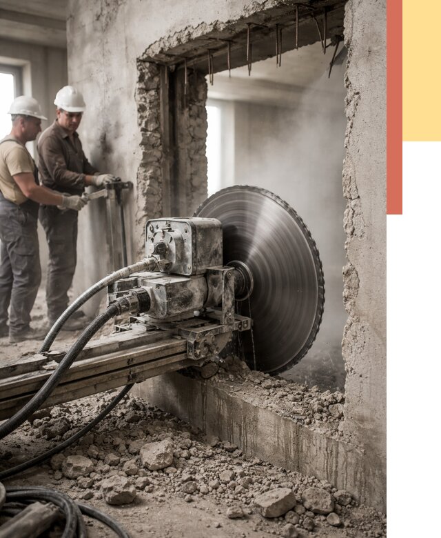 Алмазная резка проемов в Ишимбае от 4563 руб. быстро и недорого | ОТДЕЛОЧНИК-Шмб