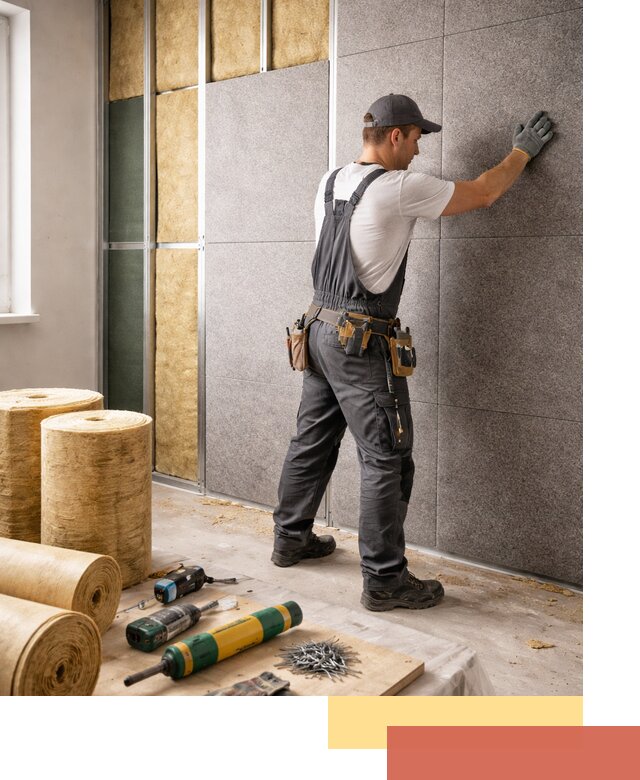 Профессиональная шумоизоляция стен в Ишимбае для квартиры и офиса