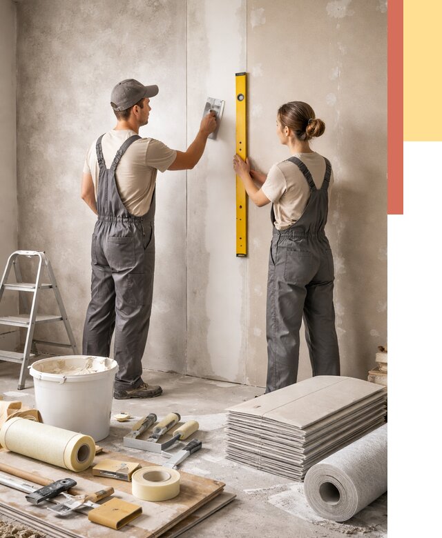 Отделка стен в Ишимбае от 1521 руб/м² — недорого, быстро, под ключ | ОТДЕЛОЧНИК-Шмб