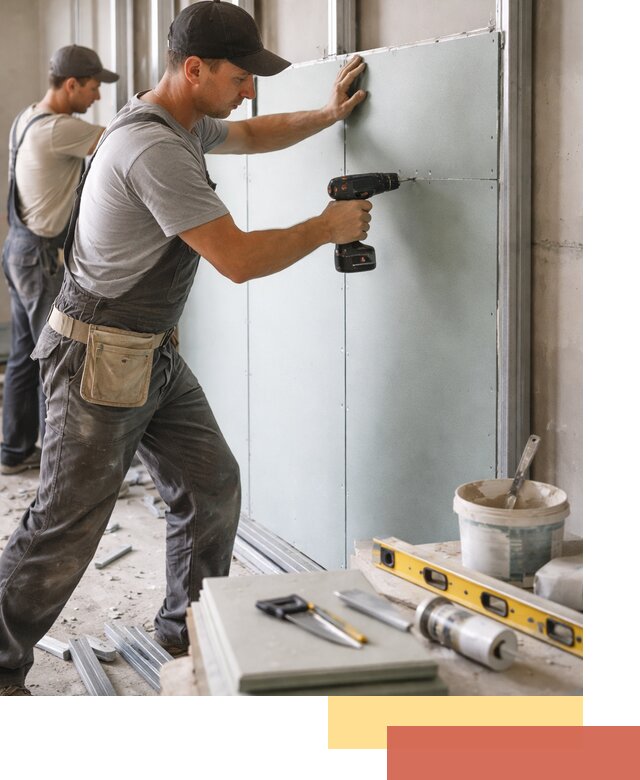 Кладка влагостойких перегородок ПГП в Ишимбае