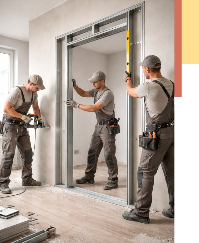 Устройство дверного проема в перегородке в Ишимбае от 4563 руб. под ключ | ОТДЕЛОЧНИК-Шмб