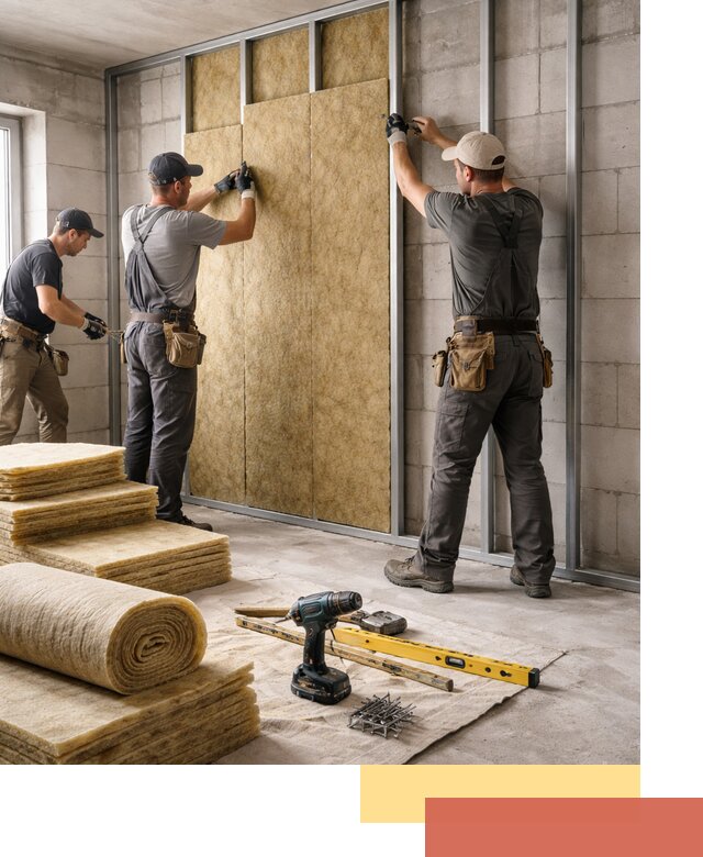 Шумоизоляция перегородок из блоков в Ишимбае — монтаж и защита шумоизоляцией