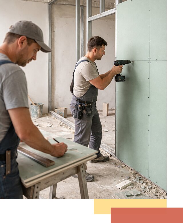 Перегородки из влагостойкого гипсокартона под ключ в Ишимбае