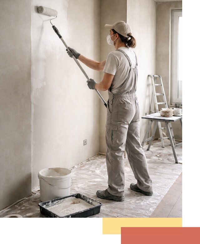 Покраска перегородок из гипсокартона в Ишимбае качественно и недорого