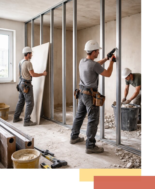 Перенос гипсокартонной перегородки в Ишимбае профессионально и быстро