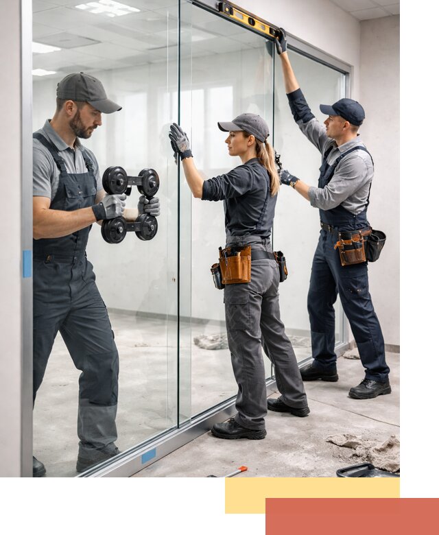 Профессиональный монтаж стеклянных перегородок в Ишимбае