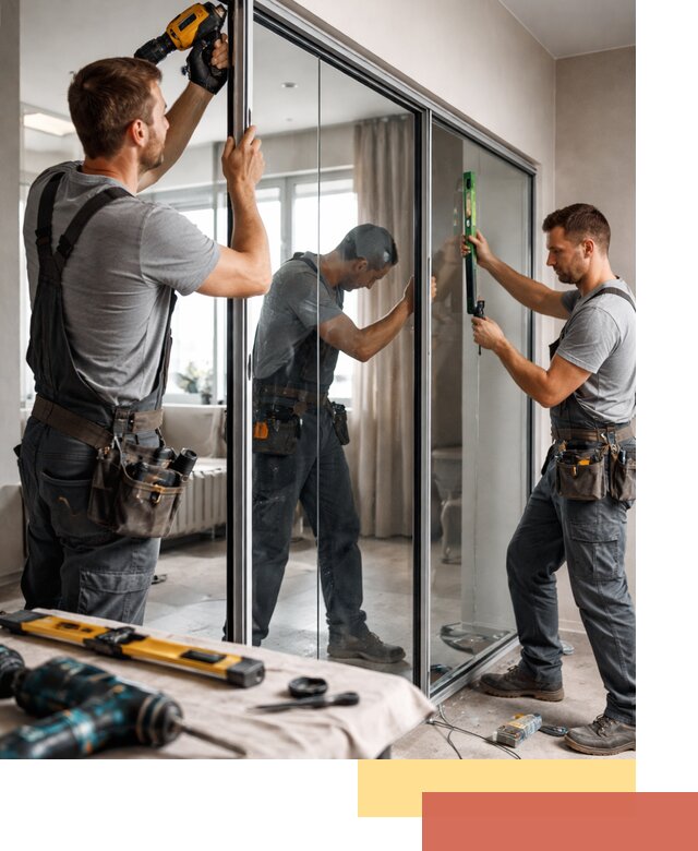 Каркасные стеклянные перегородки под ключ в Ишимбае