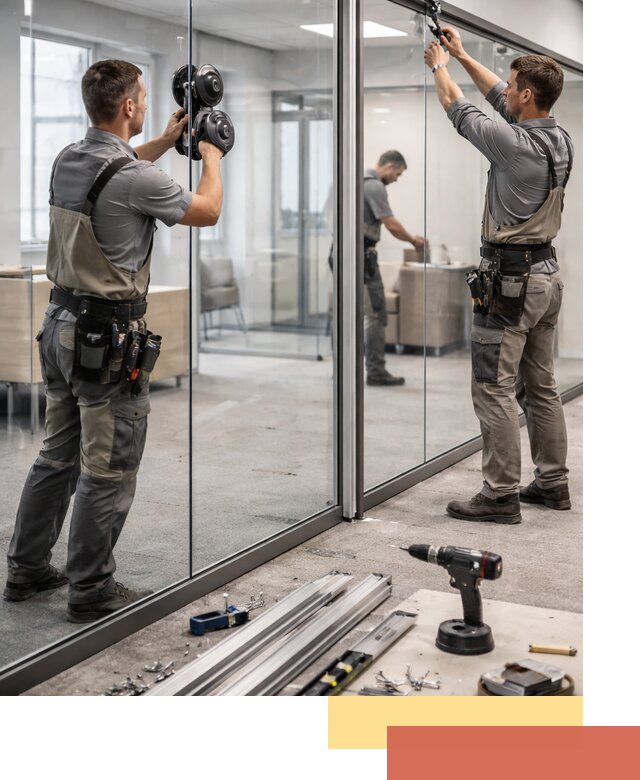 Стеклянные офисные перегородки под ключ в Ишимбае