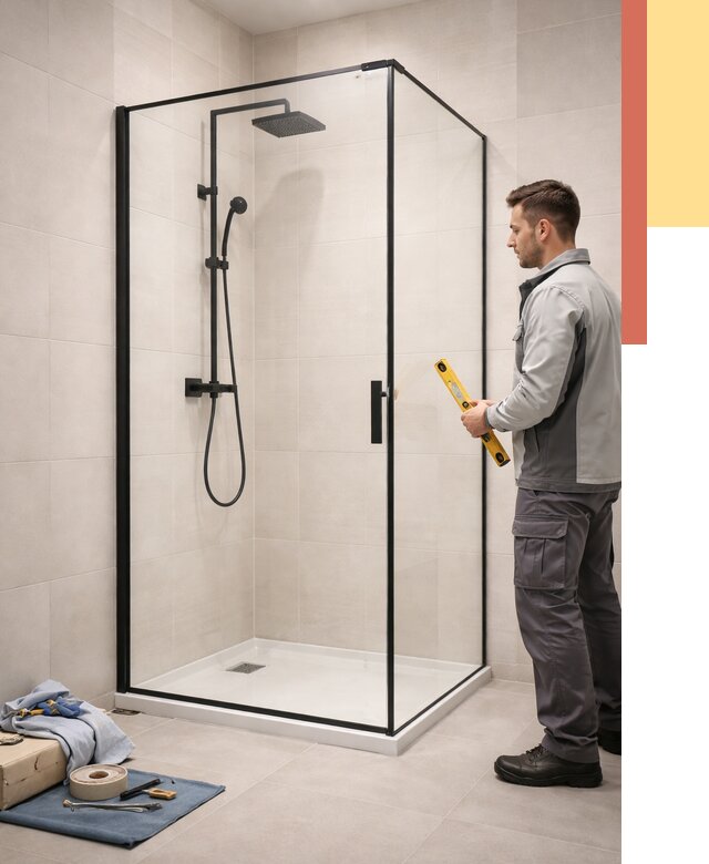 Стеклянные перегородки для душа в Ишимбае от 12676 руб. | Монтаж под ключ — ОТДЕЛОЧНИК-Шмб