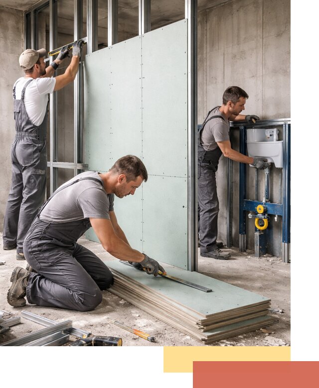 Монтаж и ремонт сантехнических перегородок в Ишимбае