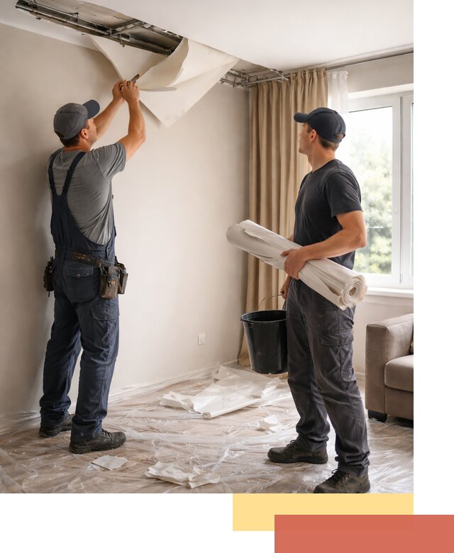 Демонтаж натяжного потолка в Ишимбае быстро и аккуратно