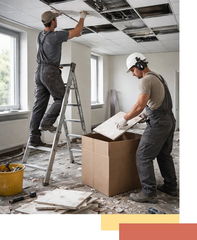 Демонтаж потолочной плитки в Ишимбае быстро и аккуратно