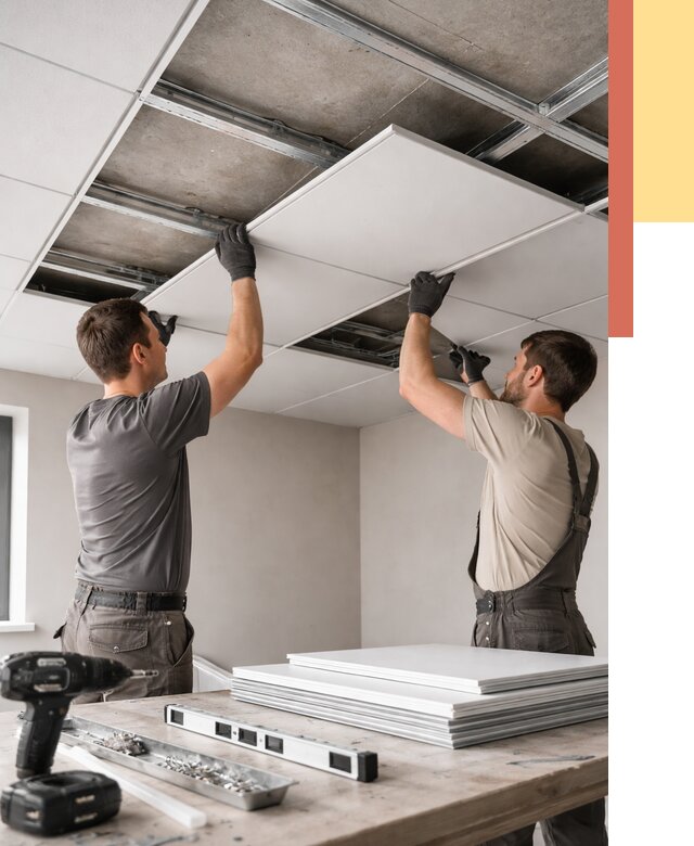 Монтаж кассетного потолка в Ишимбае от 4563 руб/м2 — установка и сборка | ОТДЕЛОЧНИК-Шмб