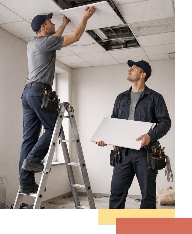 Обслуживание подвесного потолка в Ишимбае — ремонт и чистка