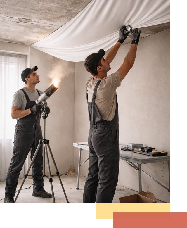 Установка натяжного потолка под ключ в Ишимбае