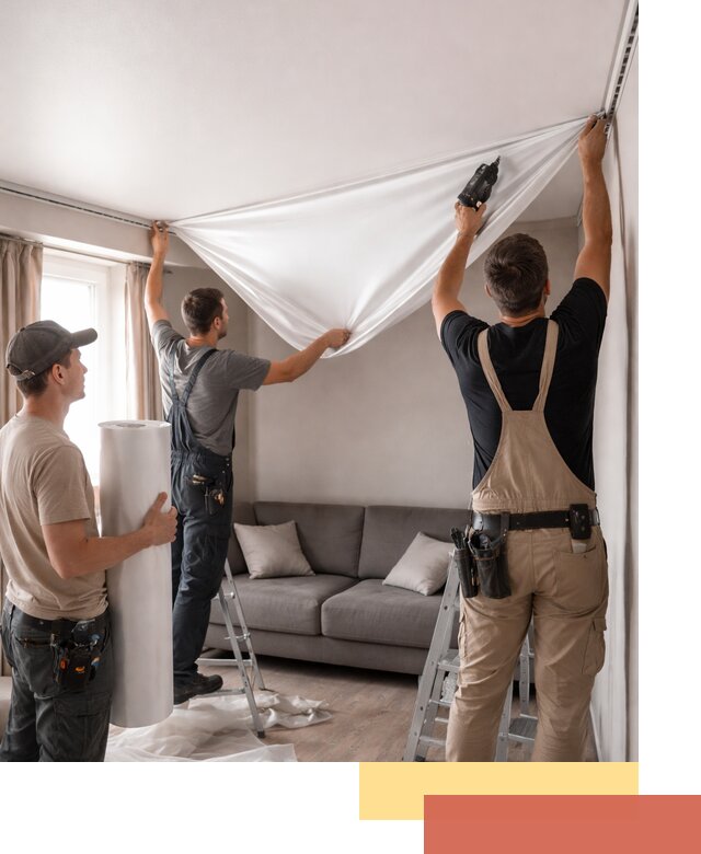 Монтаж сатинового натяжного потолка в Ишимбае качественно и быстро