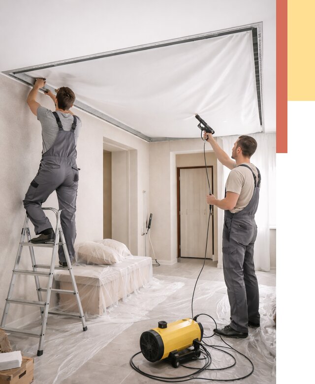 Монтаж натяжного потолка в прихожей в Ишимбае от 2687 руб. под ключ | ОТДЕЛОЧНИК-Шмб